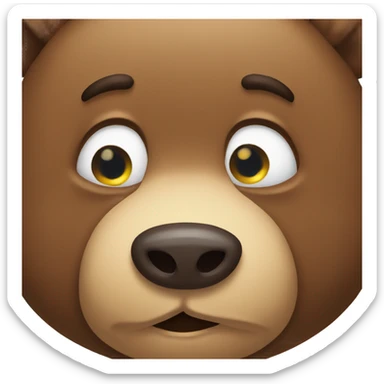 the bear is crying tears sticker