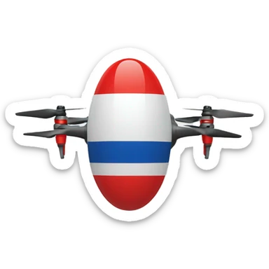 drone with Flying czech flag sticker