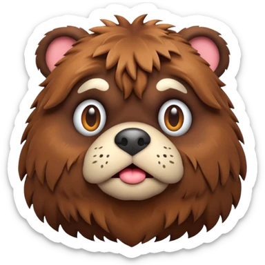 Pug × French Bulldog (Frug) with brown fur. I'd like a 3D emoji sticker