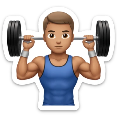 Weight lifter sticker