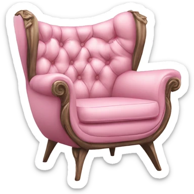 Coquette chair pink sticker