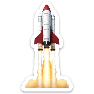 Space-X rocket taking off with a cool twist sticker
