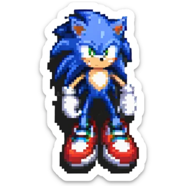 red and white Sonic the Hedgehog shoes sticker