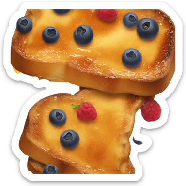 French toast with syrup and berries sticker