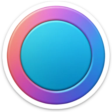 
coin color in in gradient of turquoise, blue, pink, purple, and coral metal texture
Rotate coin 90 degree  3d effect sticker