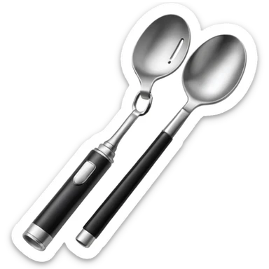 spoon and lighter sticker
