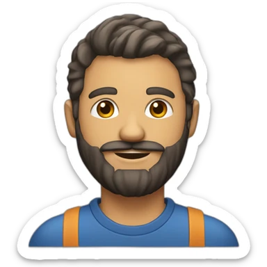 Nate Clark peppered hairOhio full stack engineer senior with Beard sticker