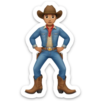 cowboy twerking sticker