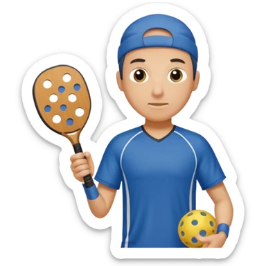 Pickleball player sticker