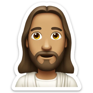 jesus in cartoon style sticker