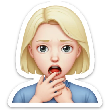 A person chocking themselves  sticker