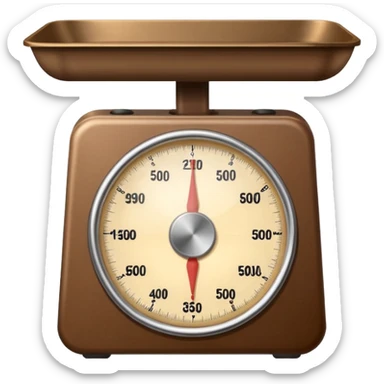 Make a weighing scale emoji in color brown sticker
