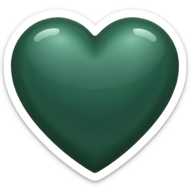 сердечко темно-зеленого цвета sticker