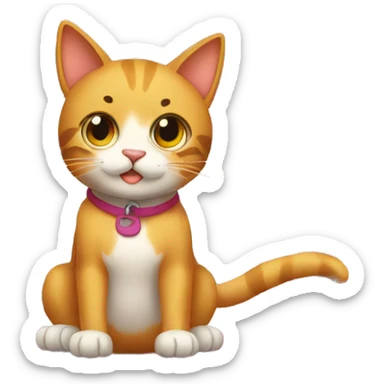 cat in the gym doing terra sticker