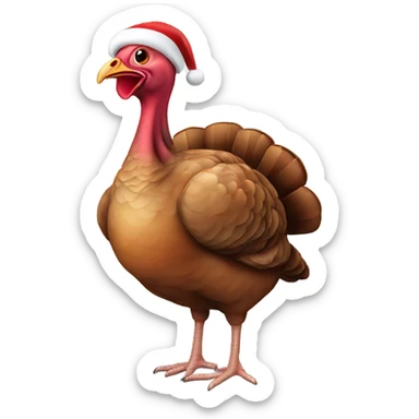 Christmas turkey isolated sticker