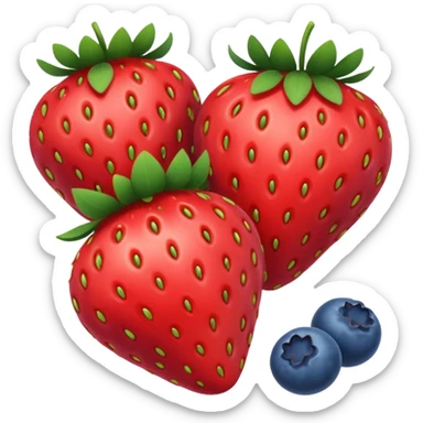 Strawberry and blueberry sticker