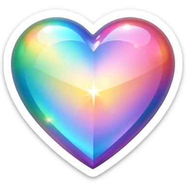 Prism Sparkle Heart sticker