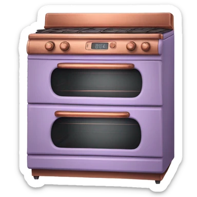 Realistic lavender and copper retro oven. sticker