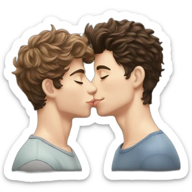 Shawn Mendes kissing Justin sticker