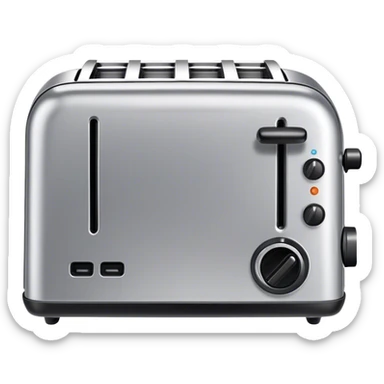 toaster, front view, color sticker