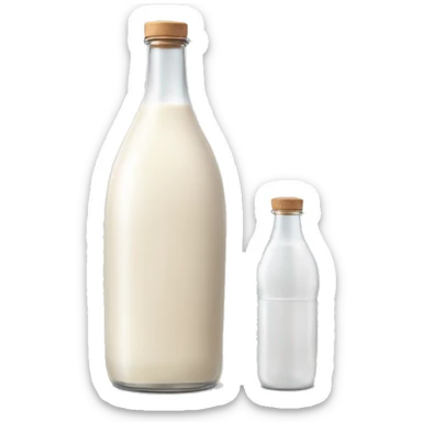 realistic clear bottle puertorrican coquito isolated sticker