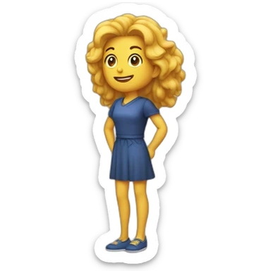 Quelqu’un qui se tient debout derrière quelqu’un dans la figure rit sticker