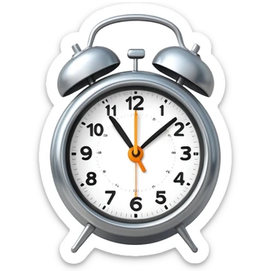 alarm clock ringing, simple and expressive sticker