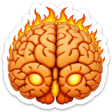 Brain on fire sticker