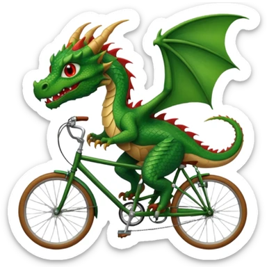 Um dragão de bicicleta sticker