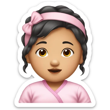 An  Asian  baby girl sticker