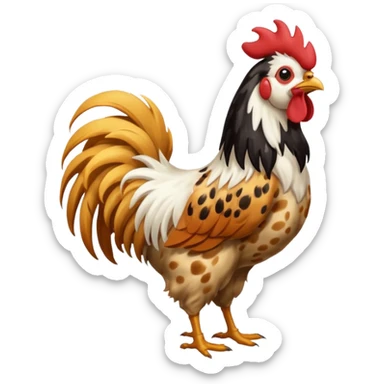 rooster dog sticker