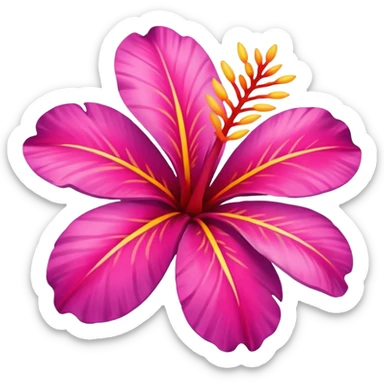 hawaiian flower sticker
