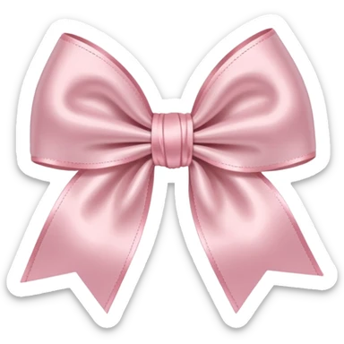 Light Pink bow sticker