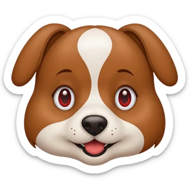 Chien avec des cœur dans les yeux  sticker