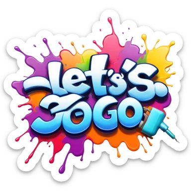 Graffiti the word let's go  sticker