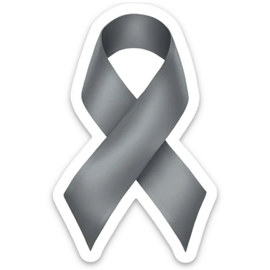gray ribbon sticker