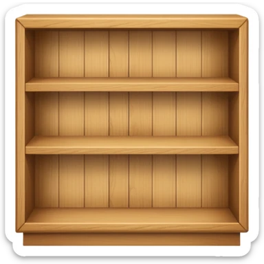 a single-tier bookshelf without books sticker