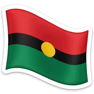 Pan African-African American Flag (Red-Black and Green horizontal stripes) - no stars or other symbols sticker