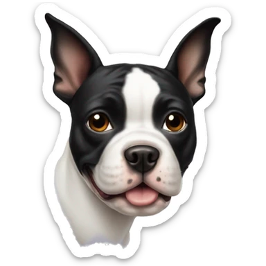 boston bull terrier sticker