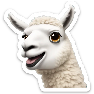 whoop picture with alpaca sticker