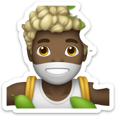 Homem Branco loiro tomando açaí  sticker