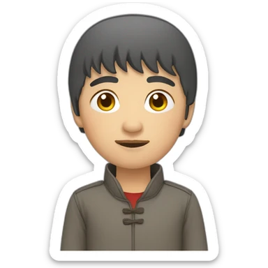 Kyrgyz person in a kalpak sticker