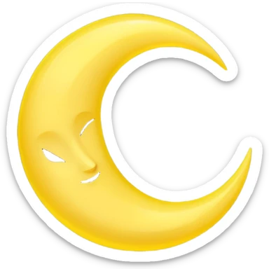 Crescent moon sticker