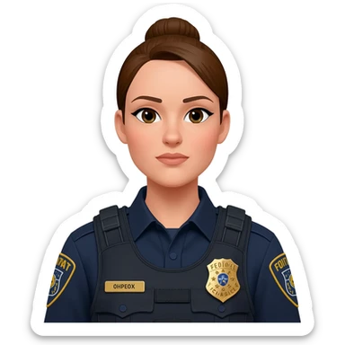 Emoji de policia federal mujer sticker