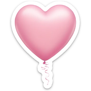 2 pastel pink heart balloons sticker