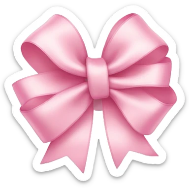light pink ribbon bow sticker