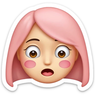 A emoji thats shy and flustered unsure and loving sticker