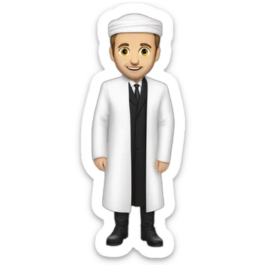Emmanuel Macron en vêtements arabes  sticker