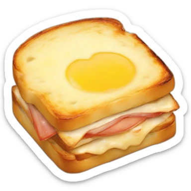 A croque monsieur sticker