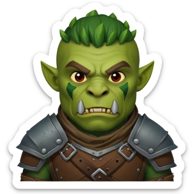 Orc rouge sticker